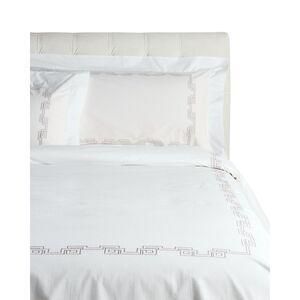 Dea Italian Linens Sinfonia Toscana Greek Embroidered Duvet Set, White